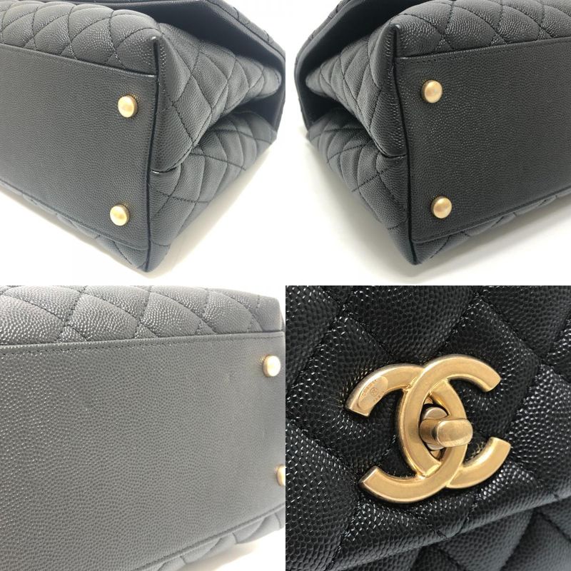 Chanel Handbag Coco Handle 29 Caviar Leather Black