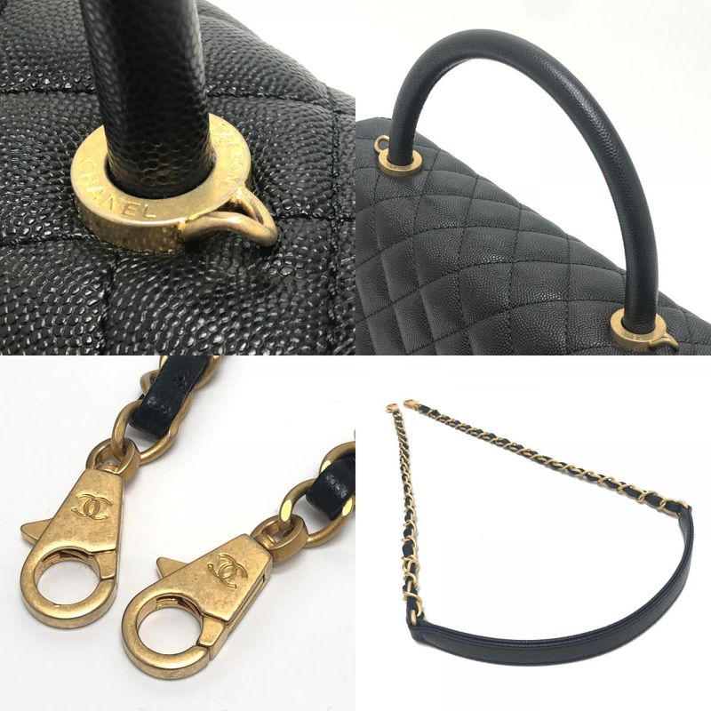 Chanel Handbag Coco Handle 29 Caviar Leather Black