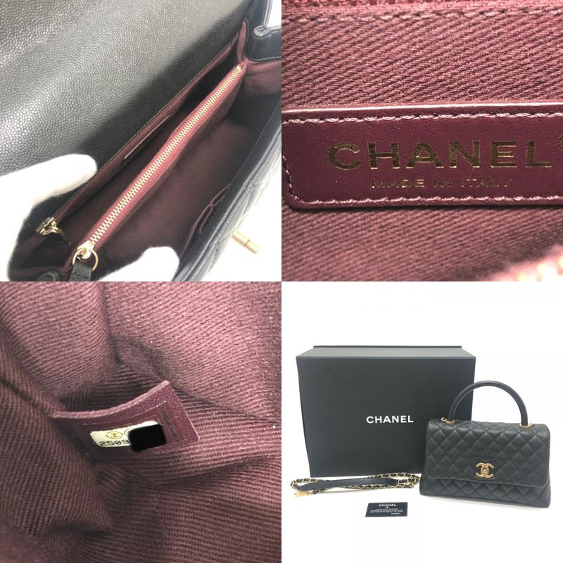 Chanel Handbag Coco Handle 29 Caviar Leather Black