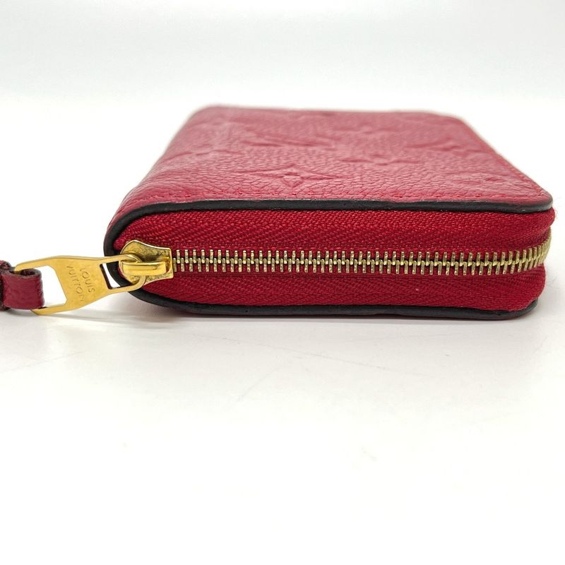 Louis Vuitton Coin Case Zippy Purse Monogram Empreinte Leather Red