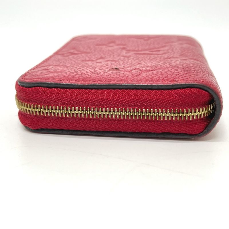 Louis Vuitton Coin Case Zippy Purse Monogram Empreinte Leather Red