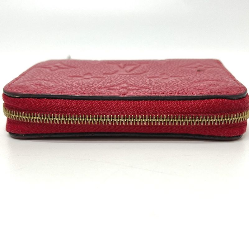 Louis Vuitton Coin Case Zippy Purse Monogram Empreinte Leather Red