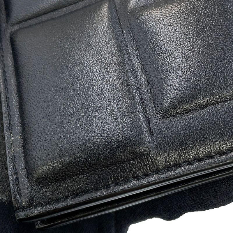 Bottega Veneta Bifold Wallet Padded Lambskin Black