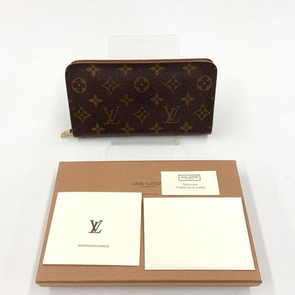 Louis Vuitton Monogram Porte-Monnaie Zip Around Wallet Brown