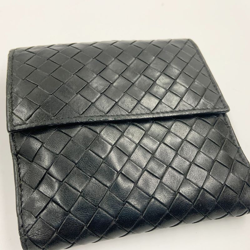 Bottega Veneta Intrecciato Bifold Wallet Black