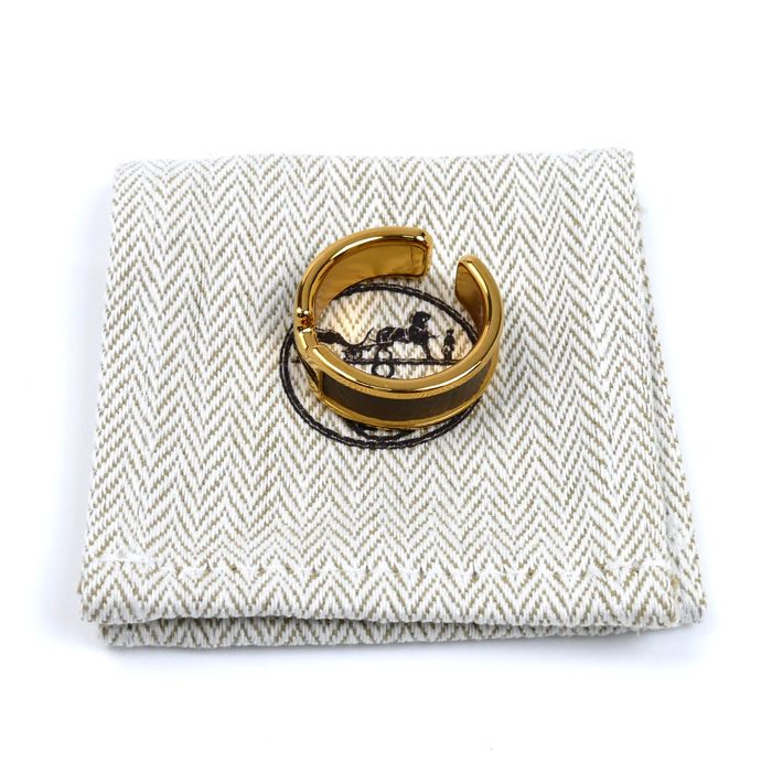 Hermes Leather Olympe GM Earrings