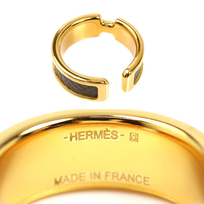 Hermes Leather Olympe GM Earrings