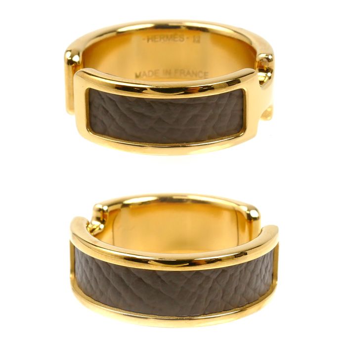 Hermes Leather Olympe GM Earrings