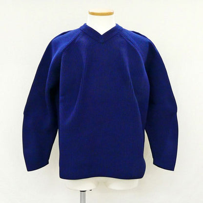 Gucci Chunky V-neck Knit Navy XS Polypropylene Long Sleeve Sweater
