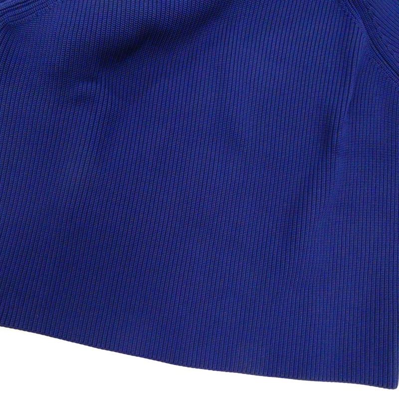 Gucci Chunky V-neck Knit Navy XS Polypropylene Long Sleeve Sweater