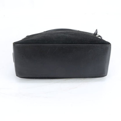 Gucci Suede 001 Leather Shoulder Bag Hand Black