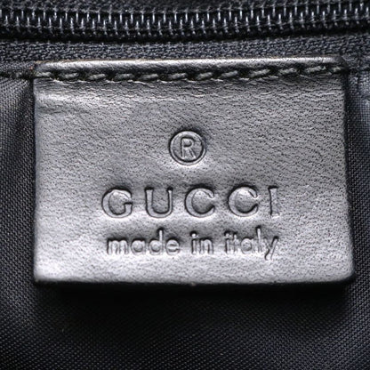 Gucci Suede 001 Leather Shoulder Bag Hand Black