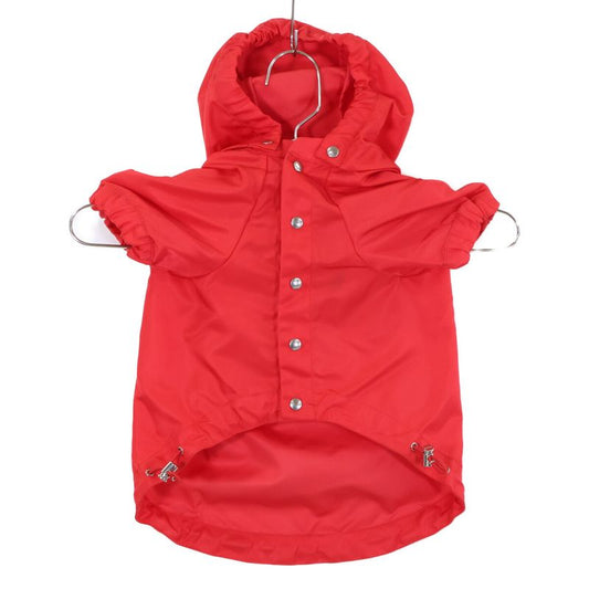 Prada Re-Nylon Triangular Logo Dog Rain Coat with Hood