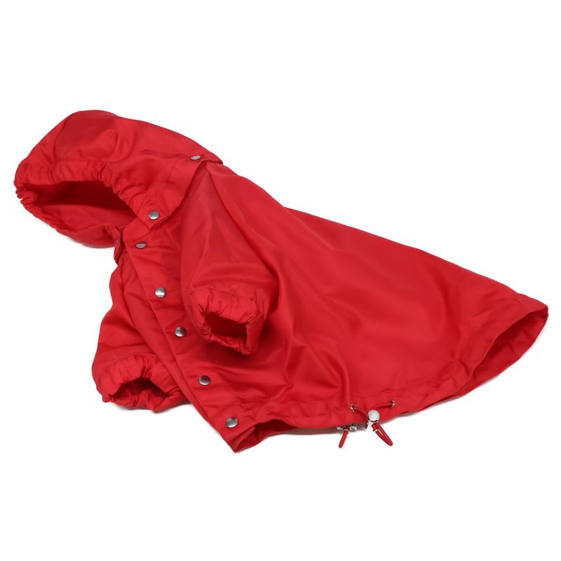 Prada Re-Nylon Triangular Logo Dog Rain Coat with Hood