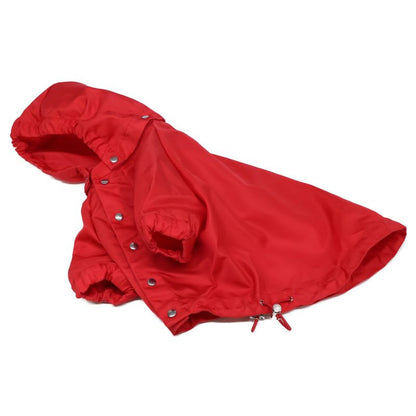 Prada Re-Nylon Triangular Logo Dog Rain Coat with Hood