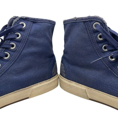 Balenciaga Sneakers Paris High Cut 41 Distressed Canvas Logo Blue White