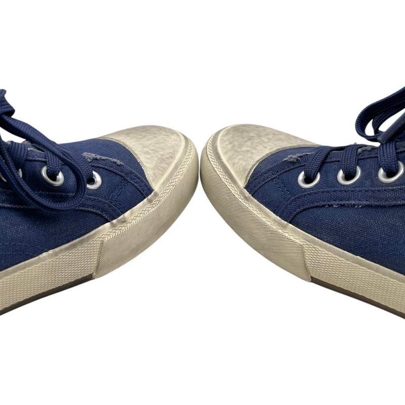 Balenciaga Sneakers Paris High Cut 41 Distressed Canvas Logo Blue White
