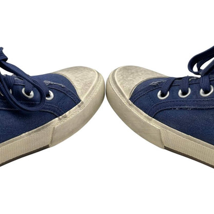 Balenciaga Sneakers Paris High Cut 41 Distressed Canvas Logo Blue White