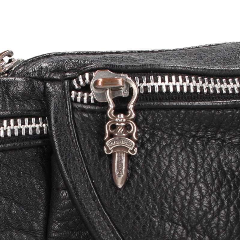 Chrome Hearts 1 Snat Pack Daga Zip Gun Slinger Belt Leather Waist Bag