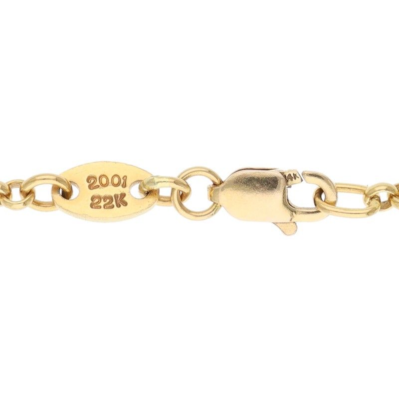 Chrome Hearts 22k Neckchain Roll Chain Gold Necklace