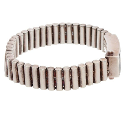 Bottega Veneta Dalmatian Stone Silver Bracelet XS