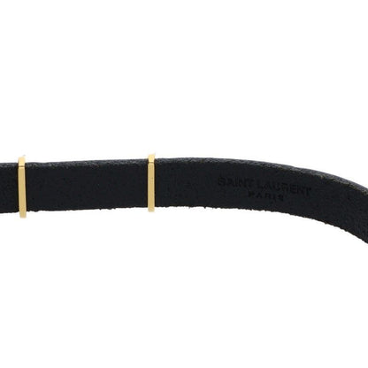 Saint Laurent Paris Ysllogo Leather Bracelet