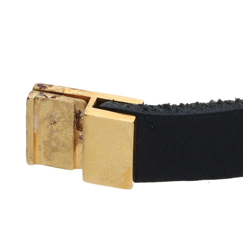 Saint Laurent Paris Ysllogo Leather Bracelet