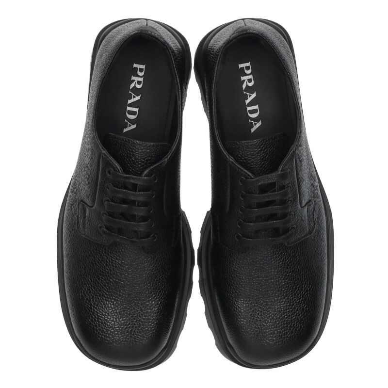 Prada Stamp Leather Derby Shoes 7