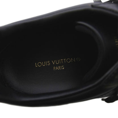 Louis Vuitton Luxembourg Line Monogram Eclipse Sneakers Shoes Leather 7 Black YT