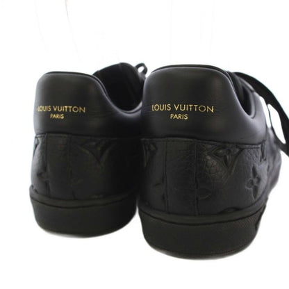 Louis Vuitton Luxembourg Line Monogram Eclipse Sneakers Shoes Leather 7 Black YT