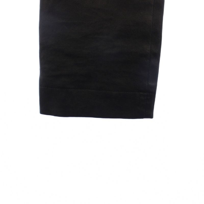 Chanel Lambskin Camellia Leather Pants Black