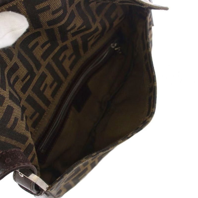 Fendi Zucca Mamma Bucket Handbag Brown KH