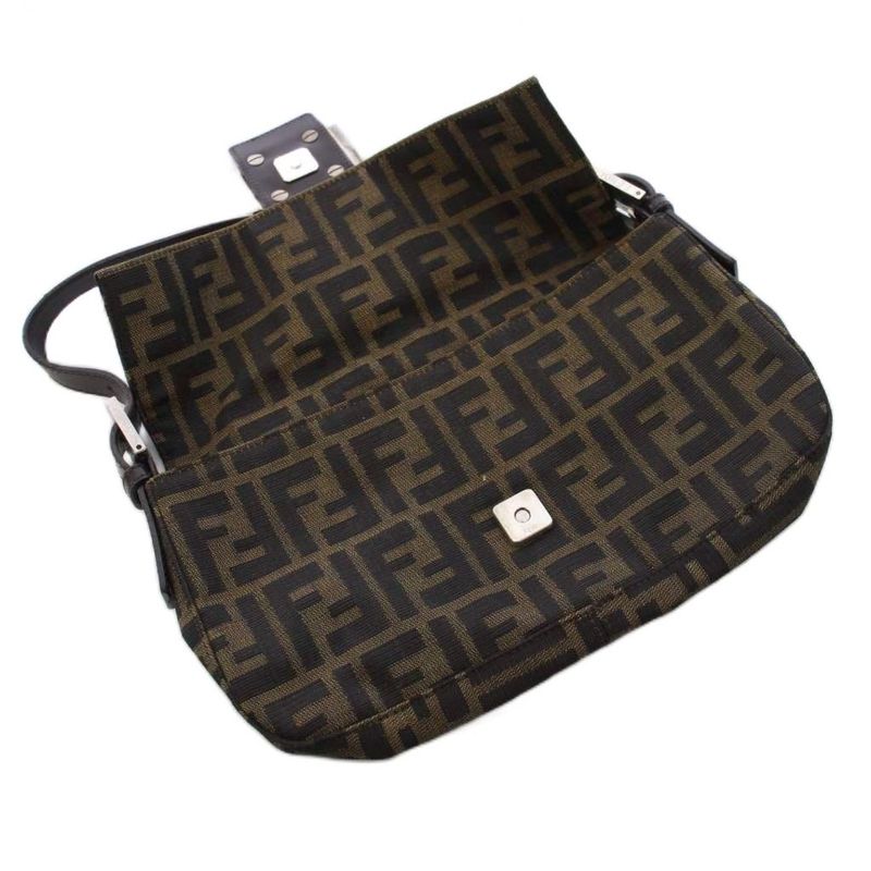 Fendi Zucca Mamma Bucket Handbag Brown KH