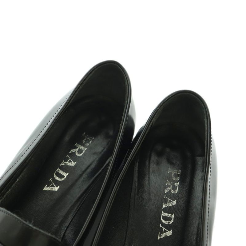 Prada Loafers Square Toe 36.5 Black
