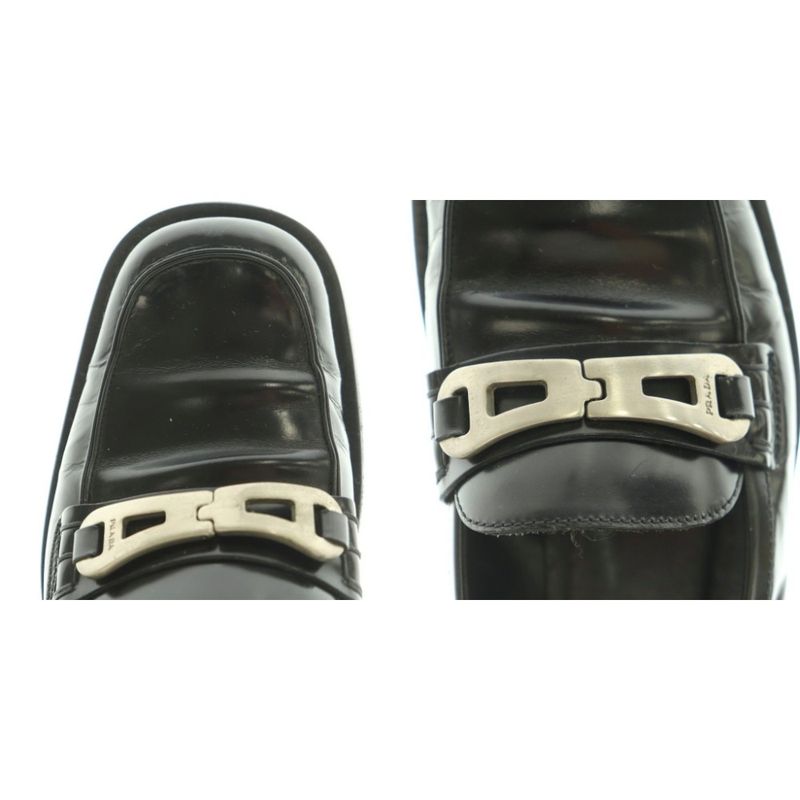 Prada Loafers Square Toe 36.5 Black