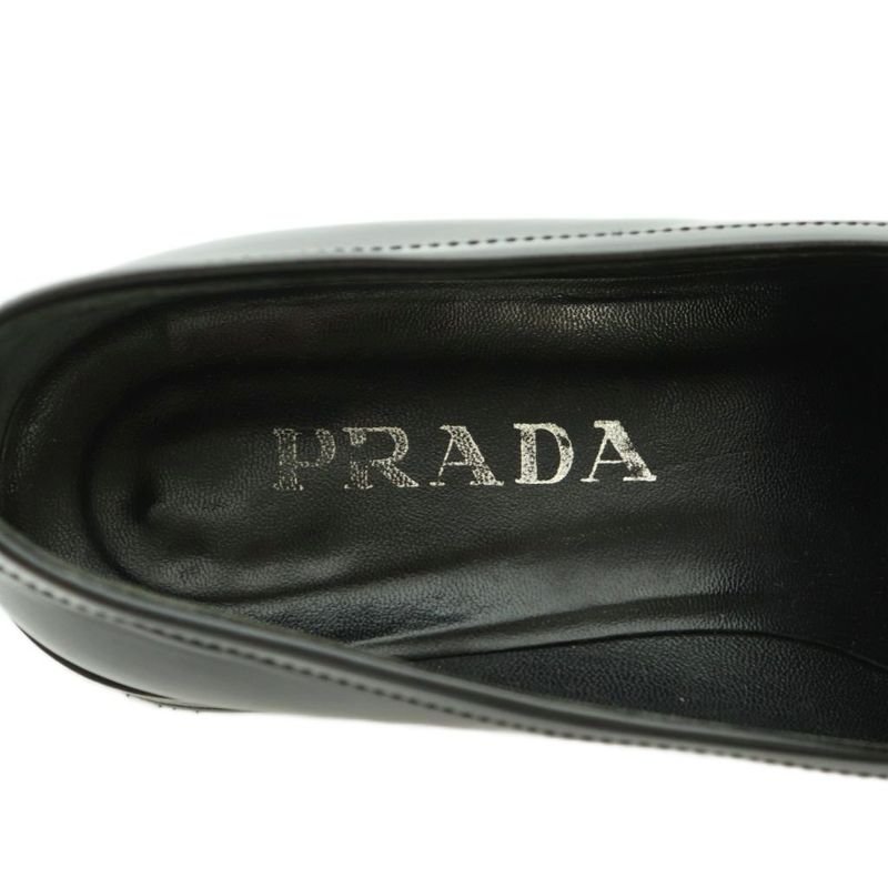Prada Loafers Square Toe 36.5 Black