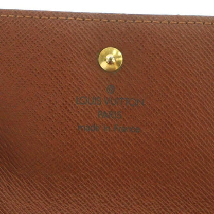 Louis Vuitton Portefeuille Elise Wallet Bifold Coin Purse Monogram Pattern Brown