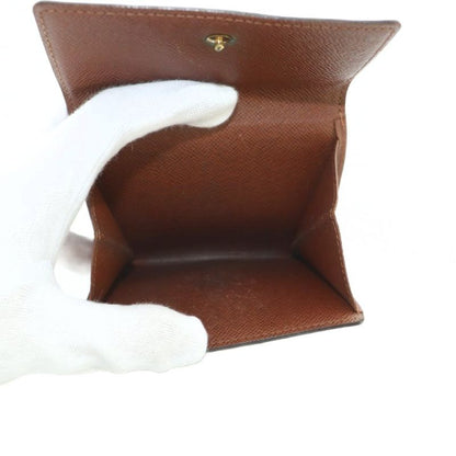 Louis Vuitton Portefeuille Elise Wallet Bifold Coin Purse Monogram Pattern Brown