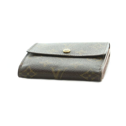Louis Vuitton Portefeuille Elise Wallet Bifold Coin Purse Monogram Pattern Brown
