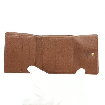 Louis Vuitton Portefeuille Elise Wallet Bifold Coin Purse Monogram Pattern Brown