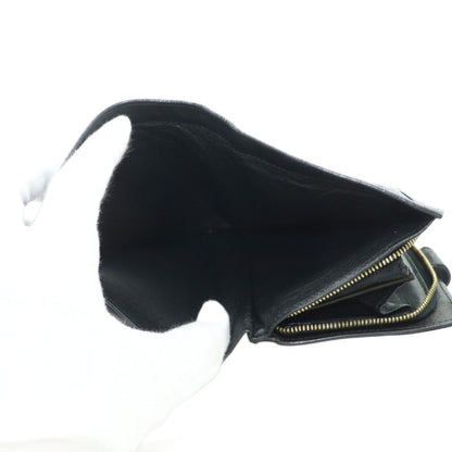 Bottega Veneta Intrecciato Wallet Bifold Coin Purse Leather Black