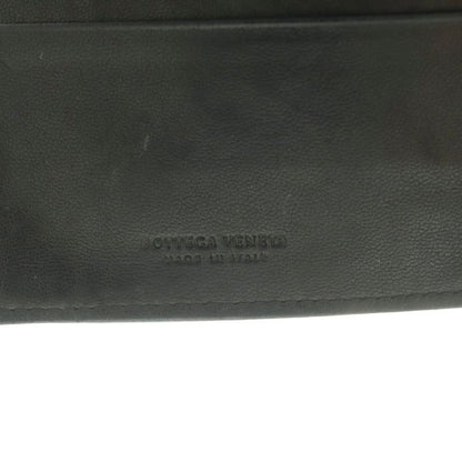 Bottega Veneta Intrecciato Wallet Bifold Coin Purse Leather Black
