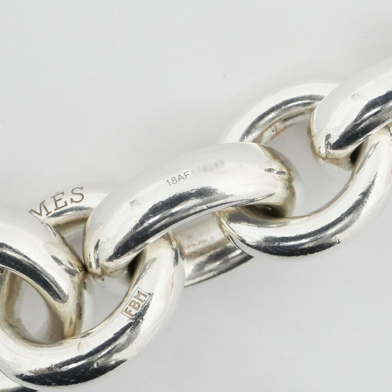 Hermes Cles Bracelet 925 Sterling Silver Chain