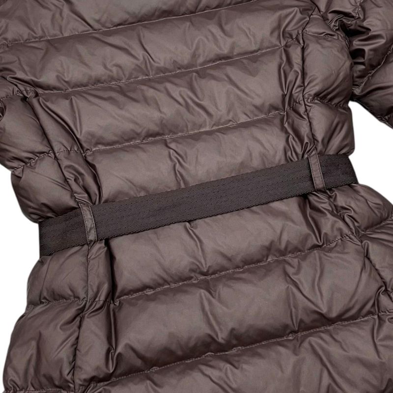 Moncler Mont Cles Down Jacket Coat Nantesfur 1 Nylon Brown