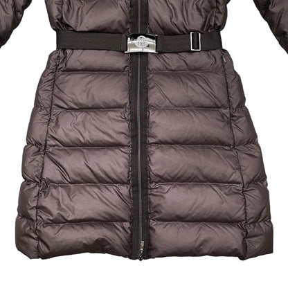 Moncler Mont Cles Down Jacket Coat Nantesfur 1 Nylon Brown