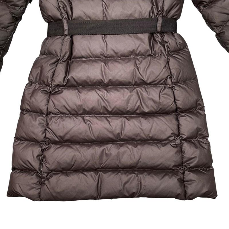 Moncler Mont Cles Down Jacket Coat Nantesfur 1 Nylon Brown
