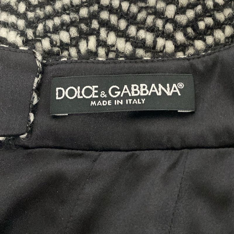 Dolce & Gabbana Mini Skirt 36 S Black Ivory Knit Sweater