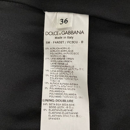 Dolce & Gabbana Mini Skirt 36 S Black Ivory Knit Sweater