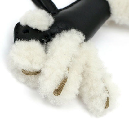Hermes Buddy Charm BK Black WH White Mouton Agno Milo Bag Dog