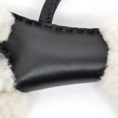 Hermes Buddy Charm BK Black WH White Mouton Agno Milo Bag Dog
